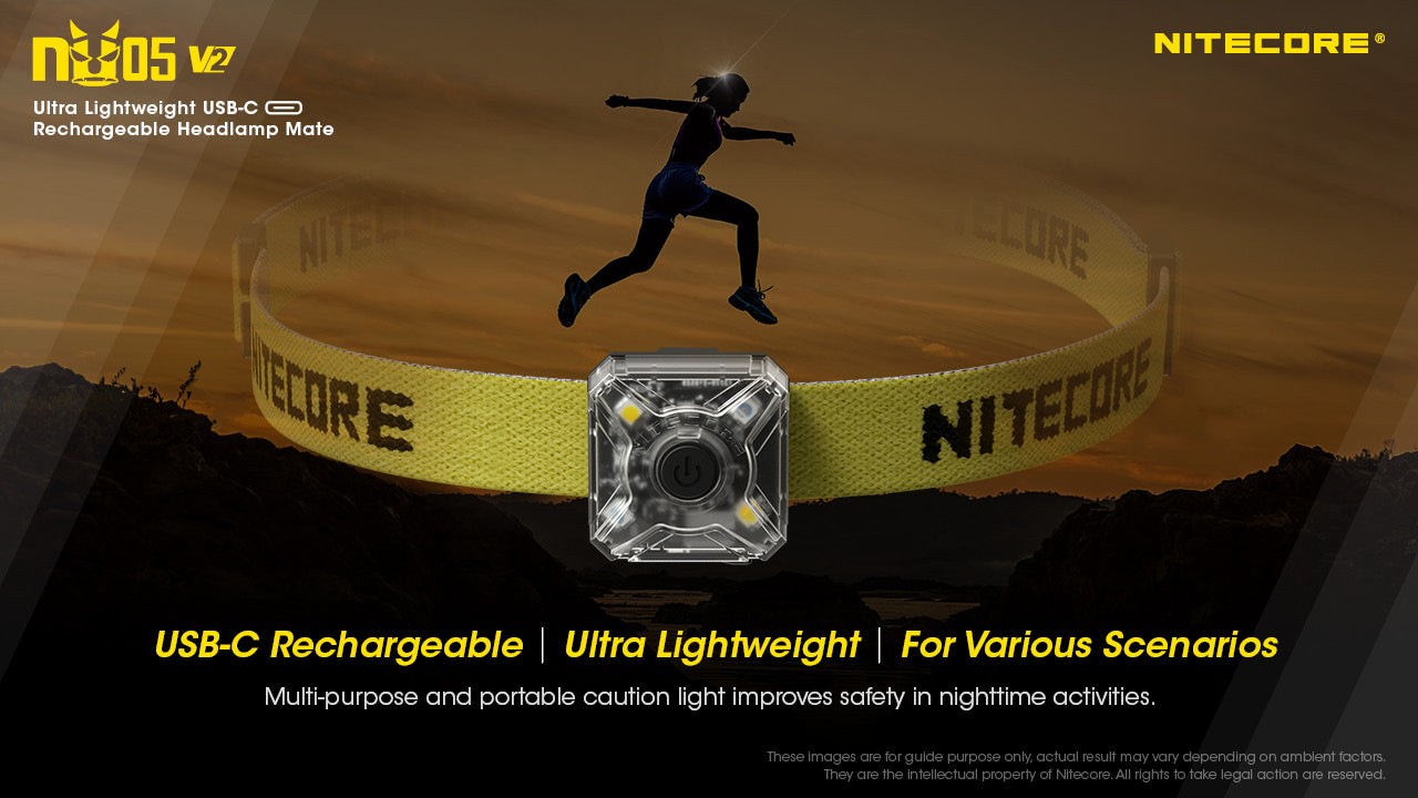 Nitecore NU05 V2 Kit Mini Signal Rechargeable Headlamp (40 Lumens)