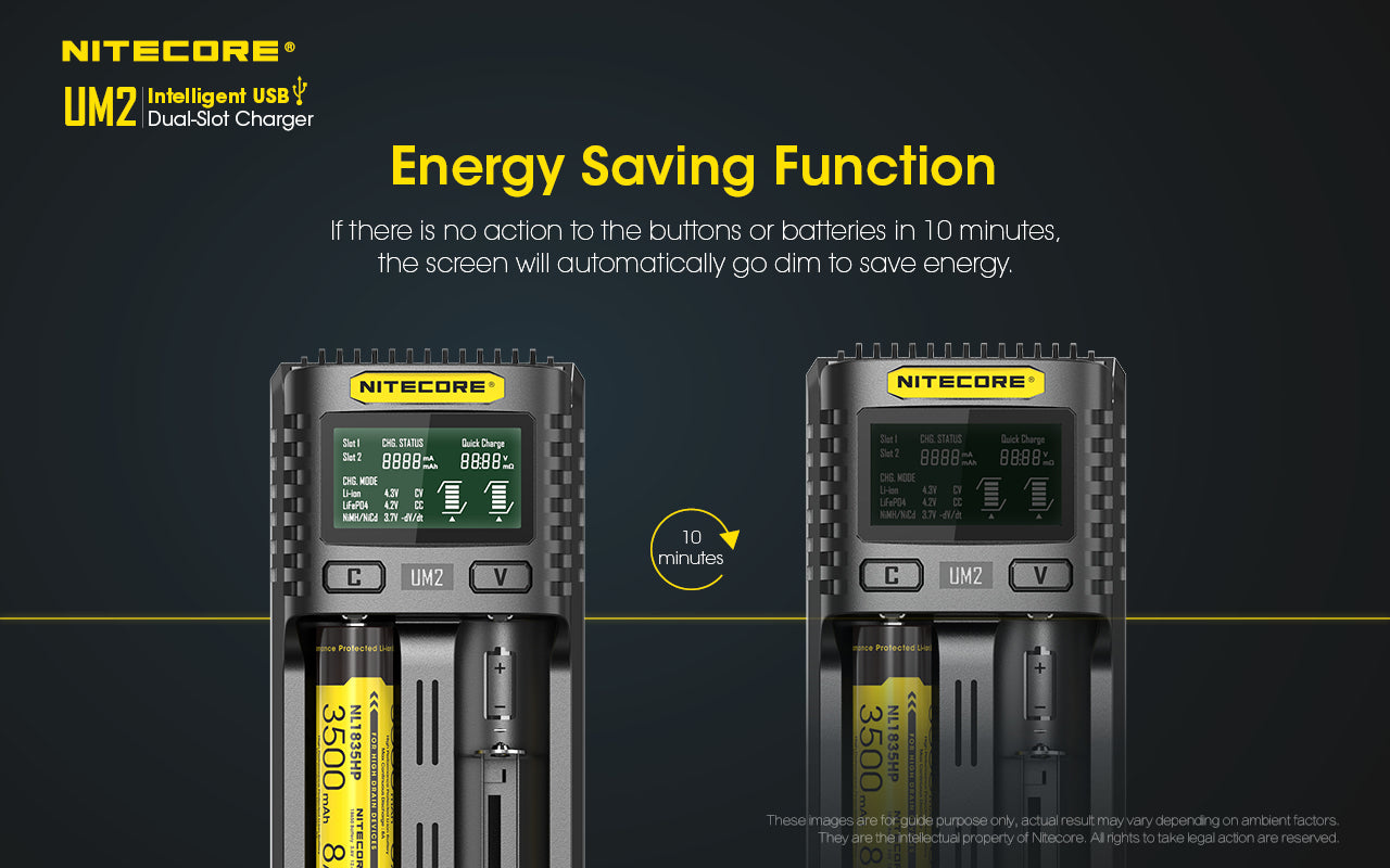 Nitecore UM2 Intelligent USB Dual-Slot Battery Charger - Thomas Tools