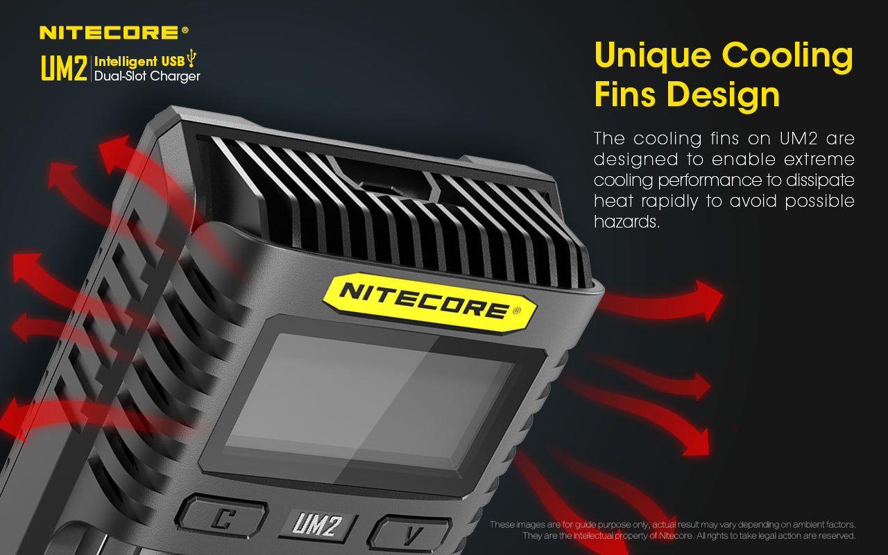 Nitecore UM2 Intelligent USB Dual-Slot Battery Charger - Thomas Tools