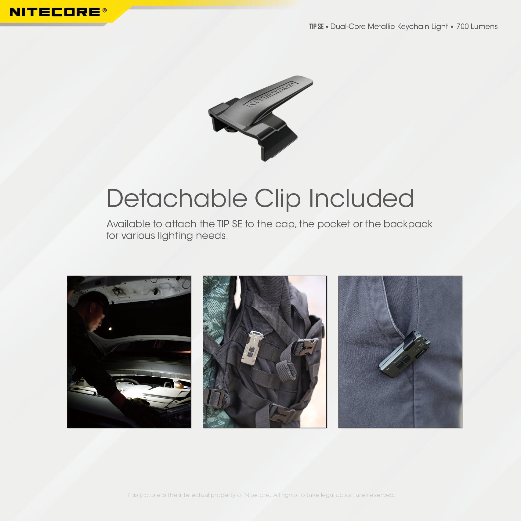 Nitecore TIP SE Keychain Rechargeable Flashlight (700 Lumens) (2 Versions)