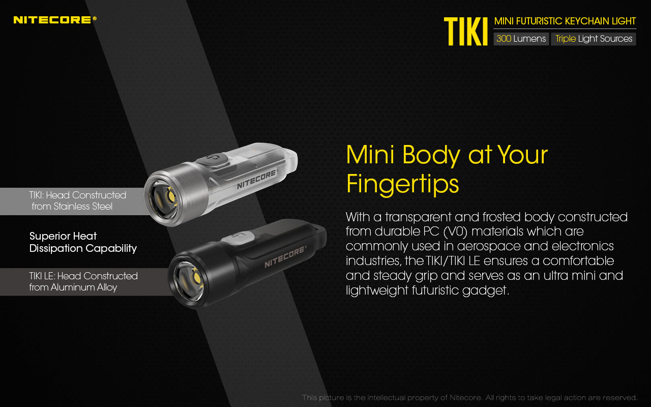 Nitecore TIKI Rechargeable Flashlight (300 Lumens) - Thomas Tools
