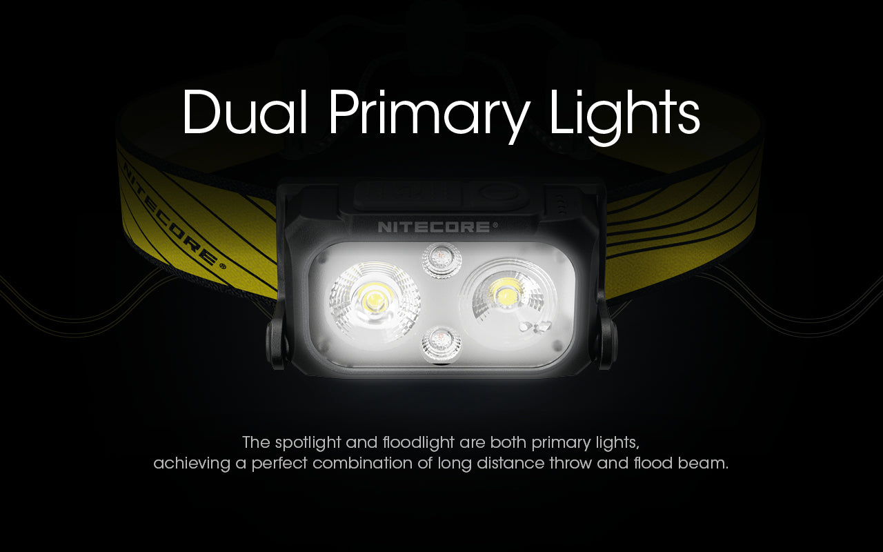 Nitecore NU25 Spotlight + Floodlight Rechargeable Headlamp Black (400 Lumens)