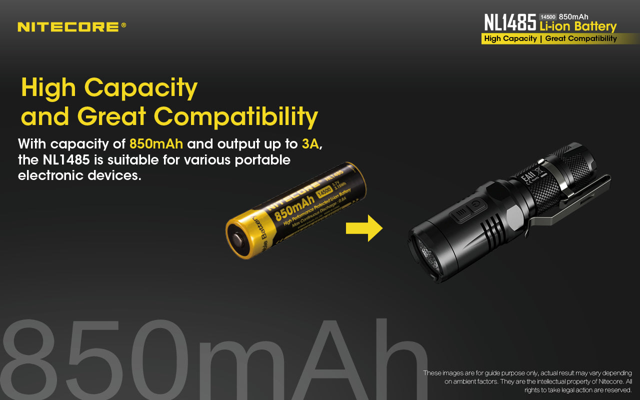 Nitecore Battery 14500 NL1485 - Thomas Tools
