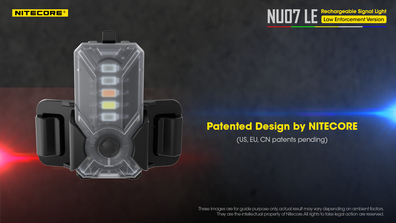 Nitecore NU07LE Mini Helmet Signal Safety Light (15 Lumens)