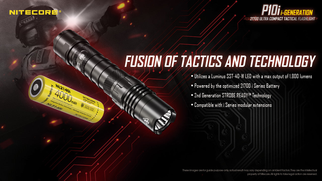Nitecore P10i USB Rechargeable Flashlight (1800 Lumens)