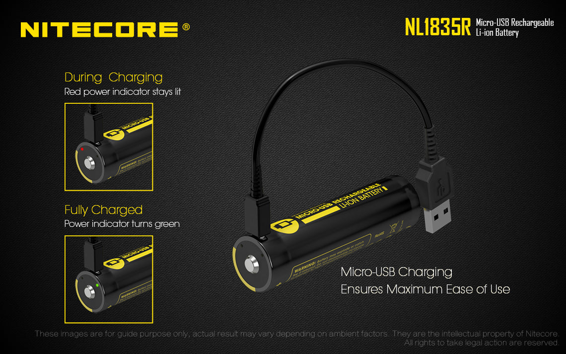 Nitecore Battery 18650 NL1835R - Thomas Tools