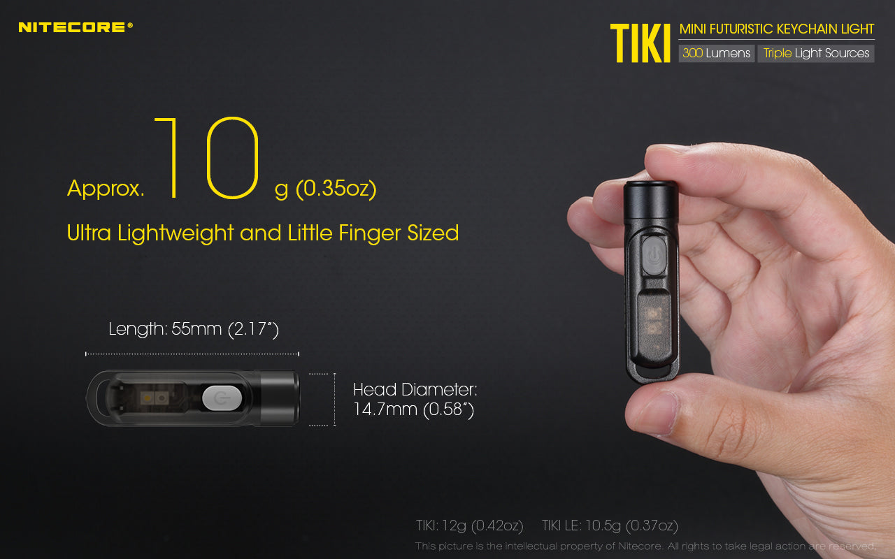 Nitecore TIKI LE Rechargeable Flashlight (300 Lumens) - Thomas Tools
