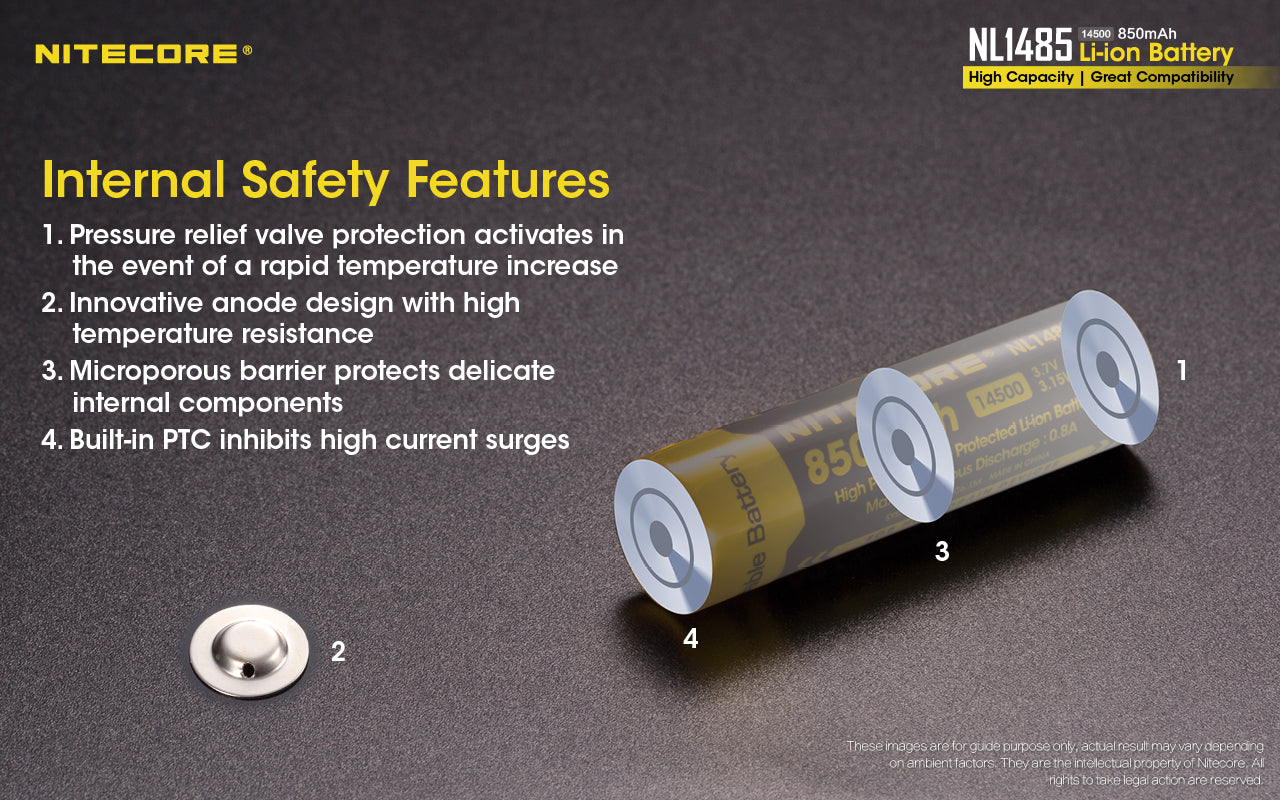 Nitecore Battery 14500 NL1485 - Thomas Tools