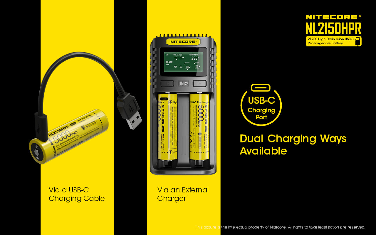 Nitecore Battery 21700 NL2150HPR