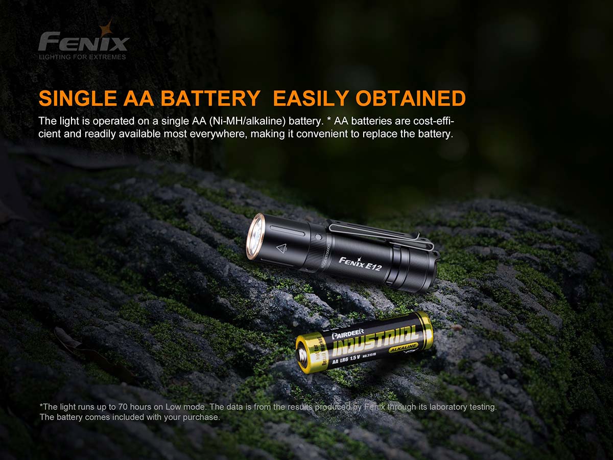 Fenix E12 V2.0 Flashlight (160 Lumens)