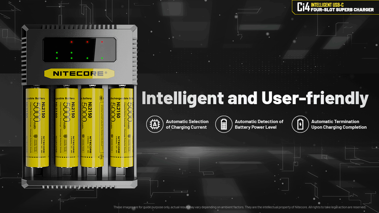 Nitecore Ci4 Intelligent USB-C Four-Slot Battery Charger