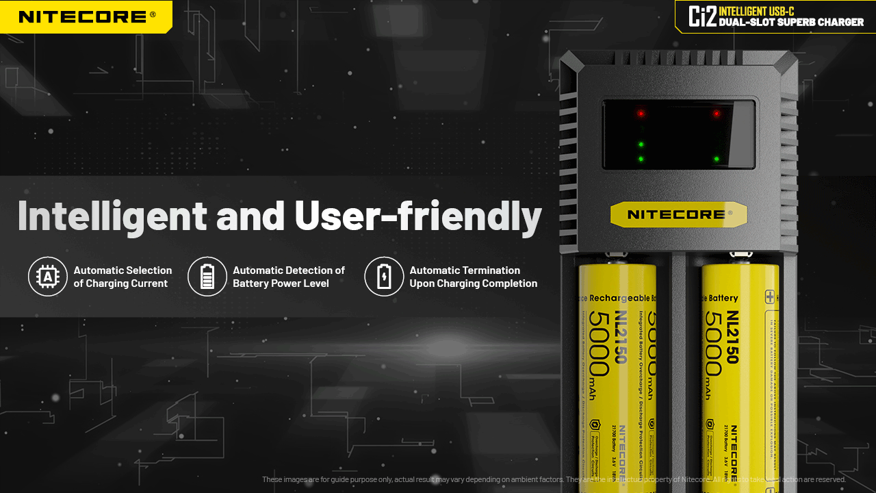 Nitecore Ci2 Intelligent USB-C Dual-Slot Battery Charger
