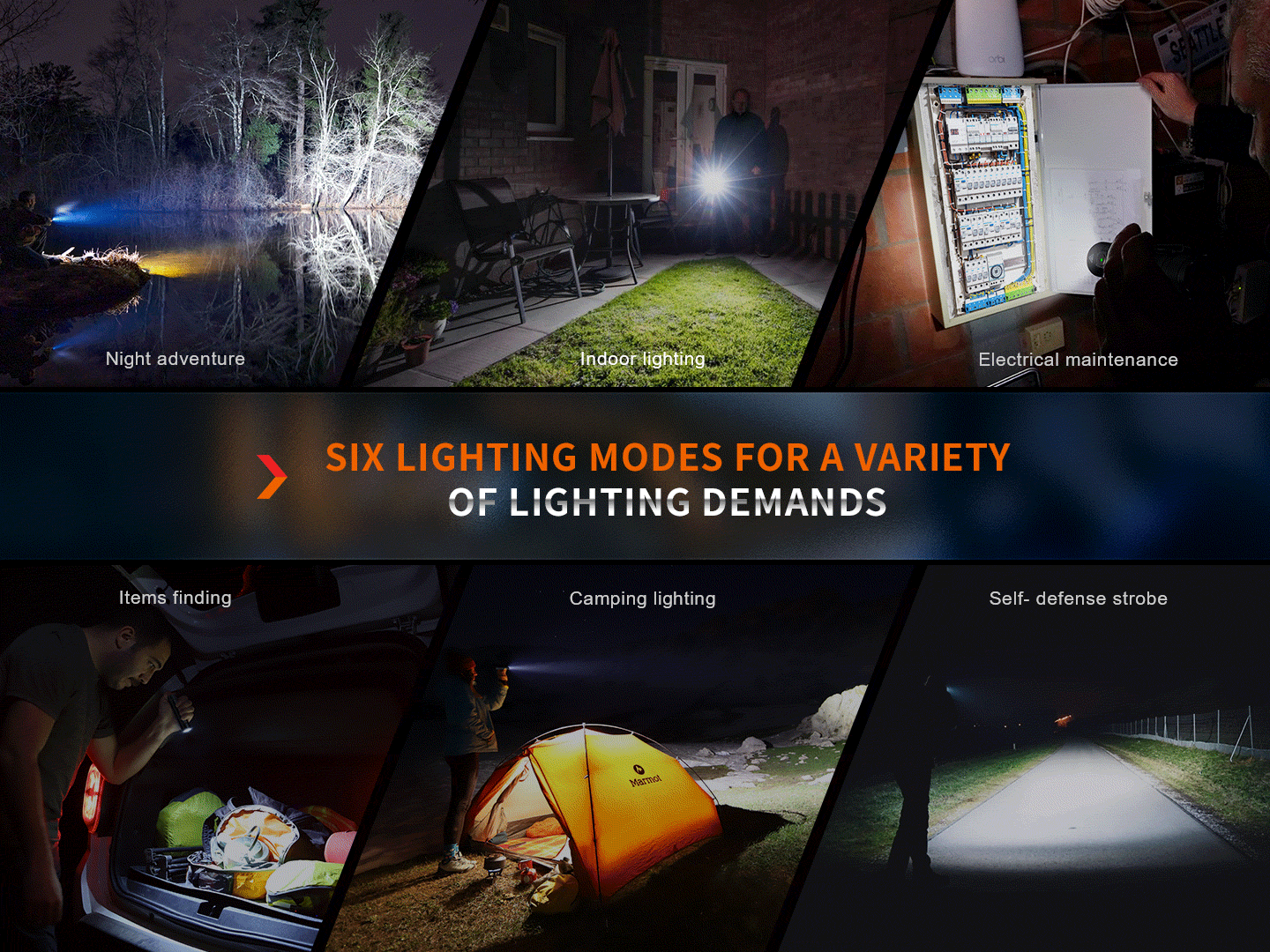 Fenix E35R Rechargeable Flashlight + AOD-S V2.0 Diffuser Kit (3100 Lumens)