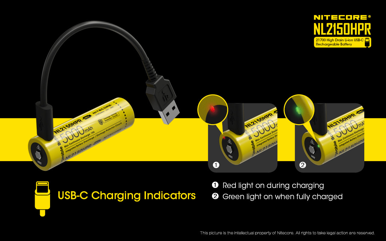 Nitecore Battery 21700 NL2150HPR