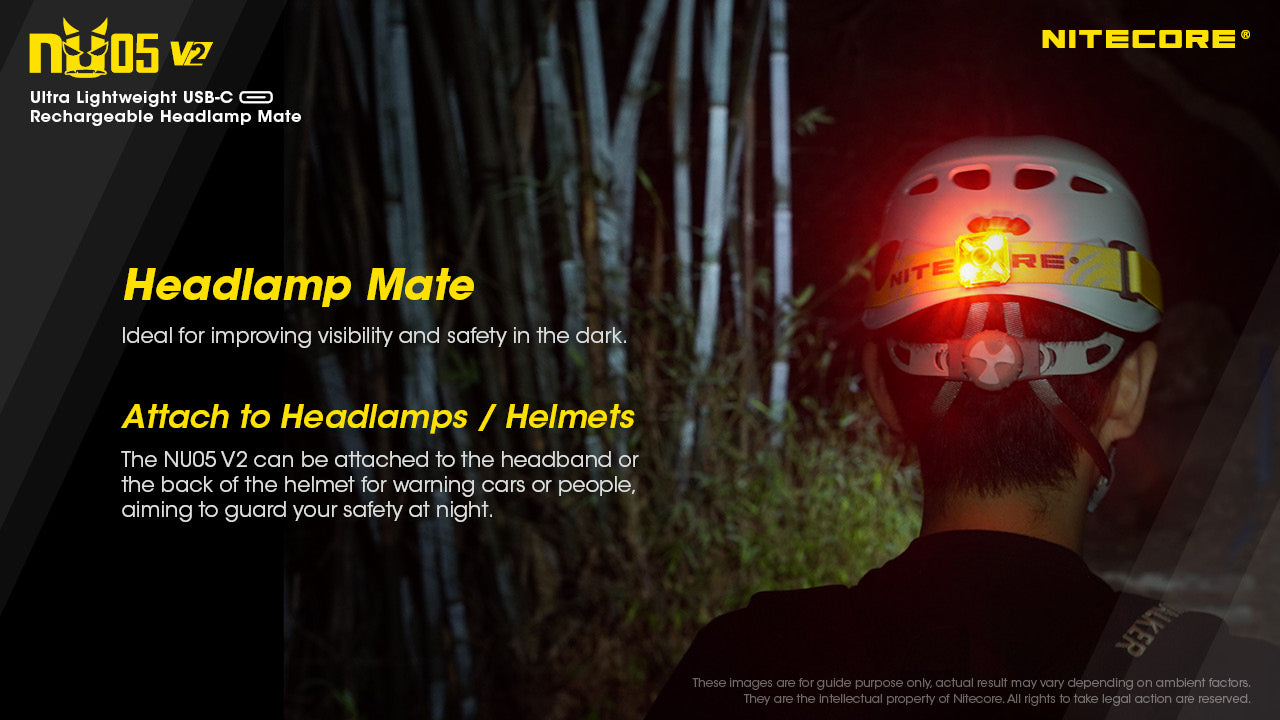 Nitecore NU05 V2 Kit Mini Signal Rechargeable Headlamp (40 Lumens)