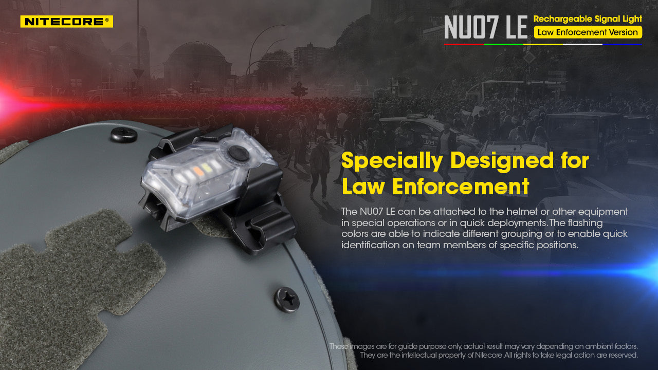 Nitecore NU07LE Mini Helmet Signal Safety Light (15 Lumens)