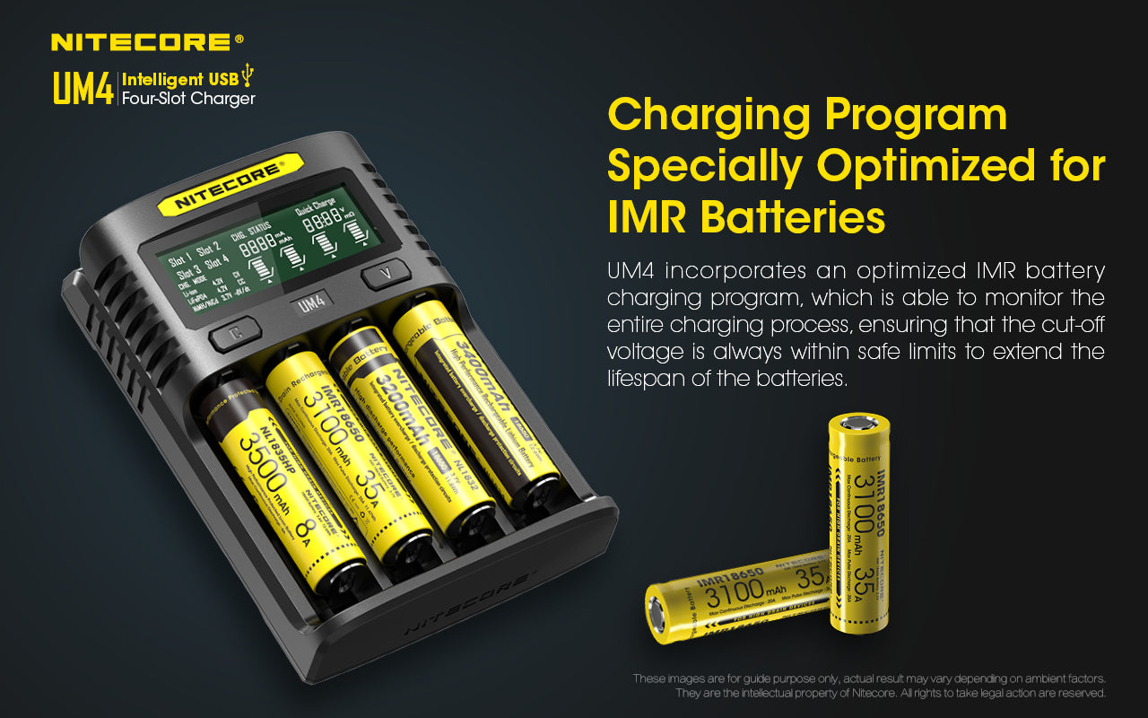 Nitecore UM4 Intelligent USB Four-Slot Battery Charger - Thomas Tools