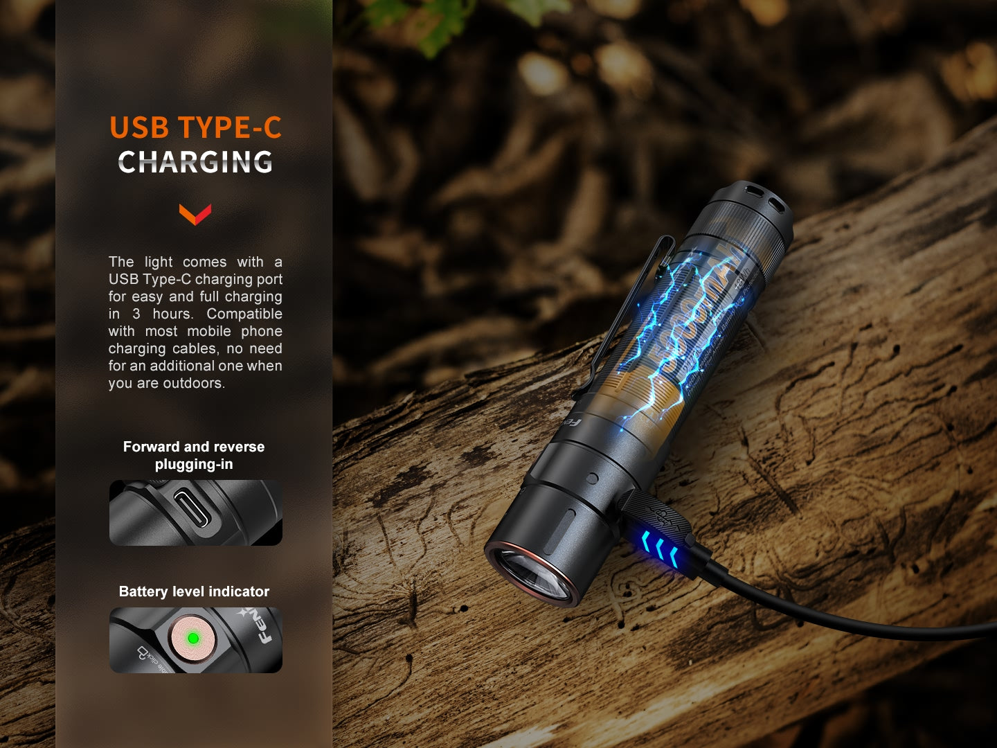 Fenix E35R Rechargeable Flashlight + AOD-S V2.0 Diffuser Kit (3100 Lumens)