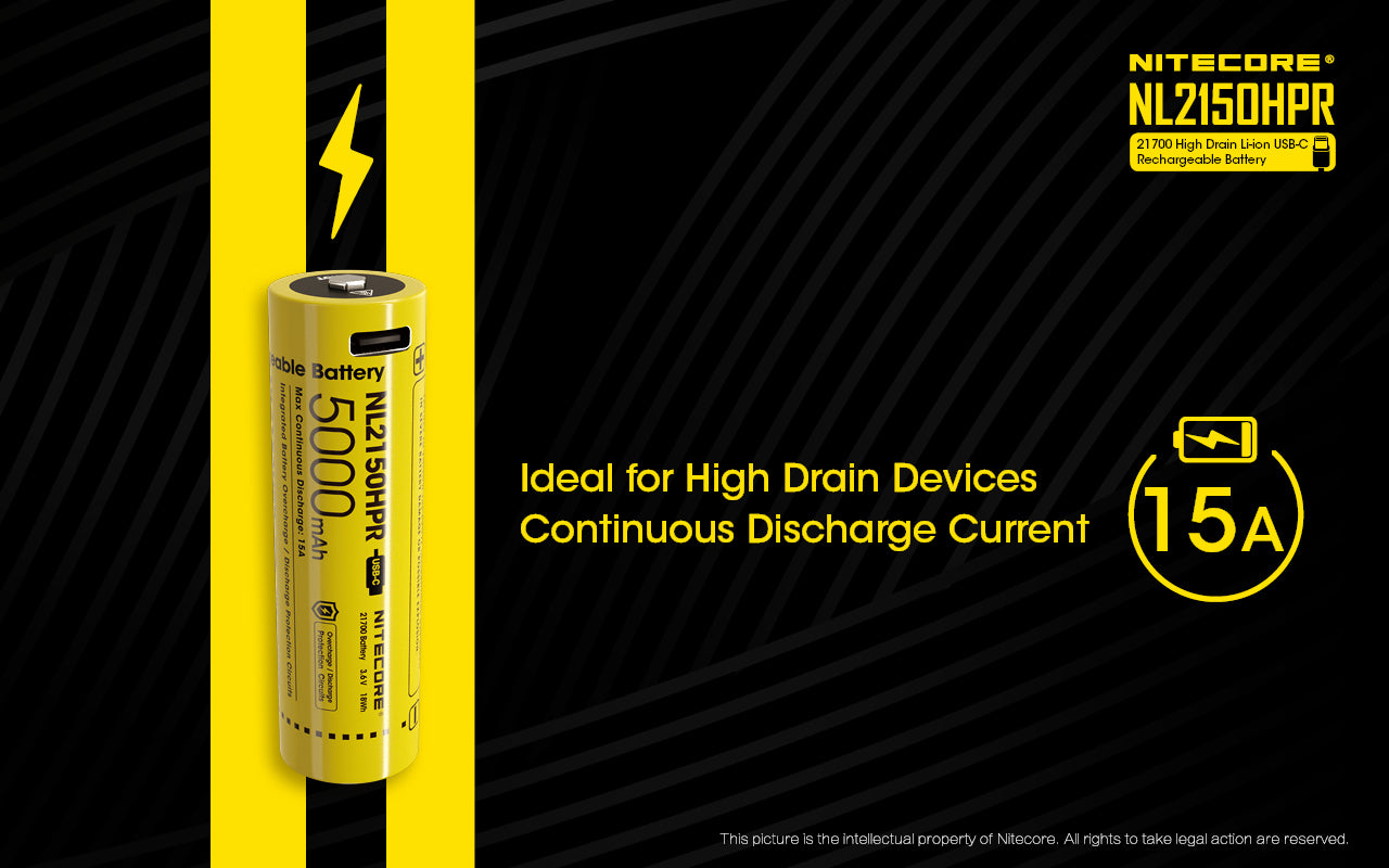 Nitecore Battery 21700 NL2150HPR