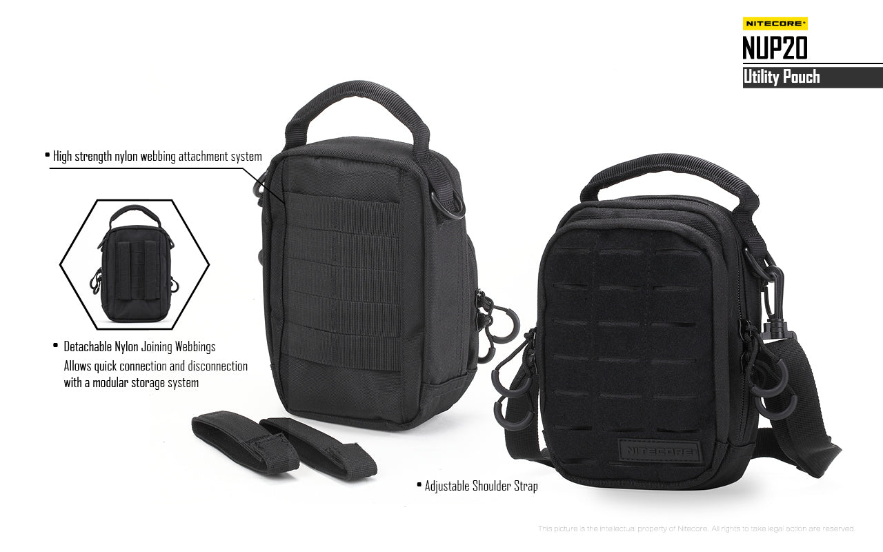 Nitecore Cordura Molle Utility Pouch NUP20 (2 Versions) - Thomas Tools