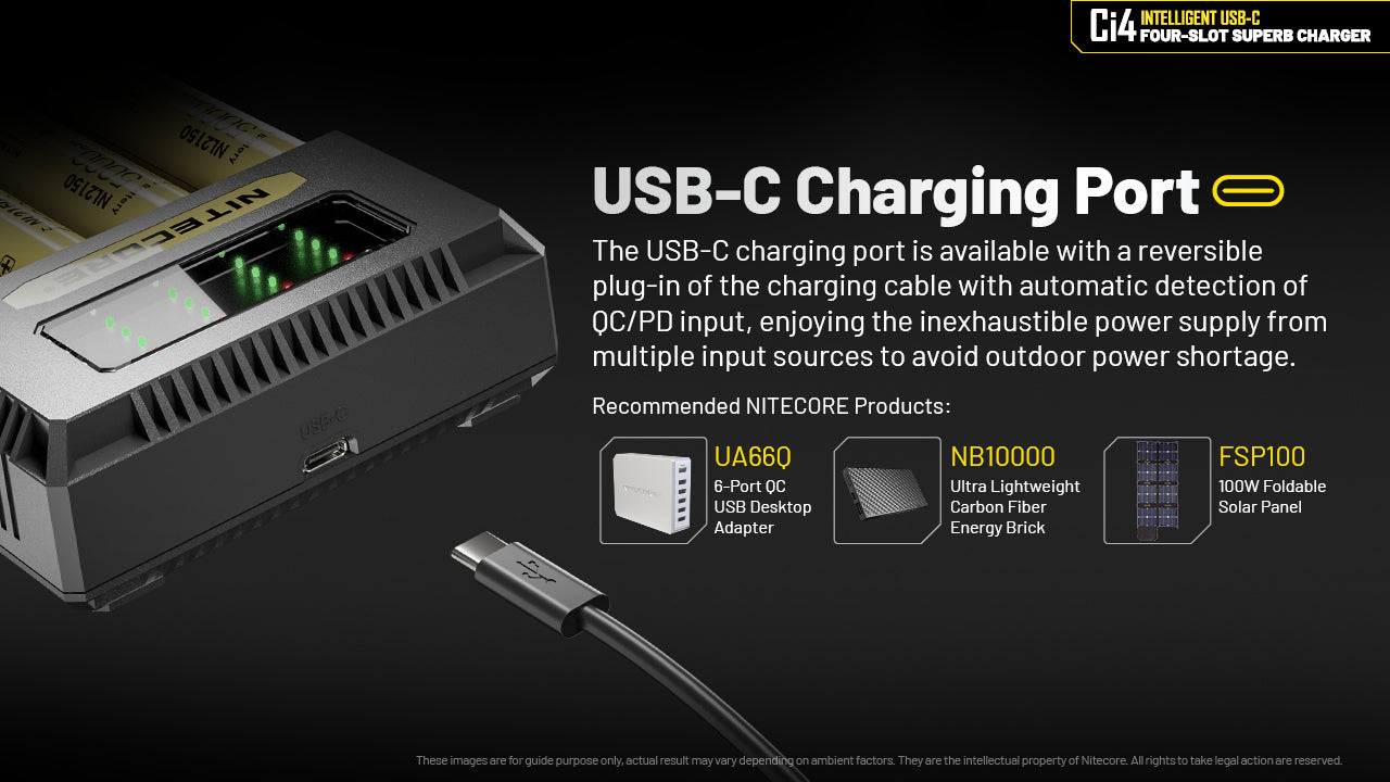 Nitecore Ci4 Intelligent USB-C Four-Slot Battery Charger
