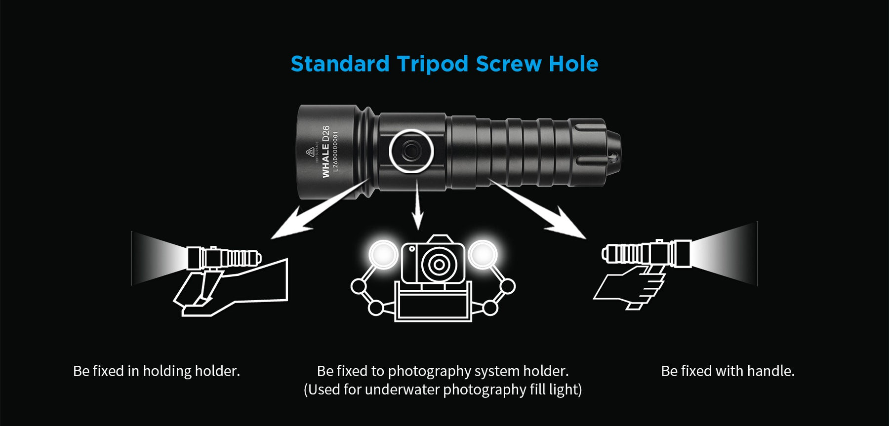 Xtar Whale D26 Diving LED Flashlight (1100 Lumens)