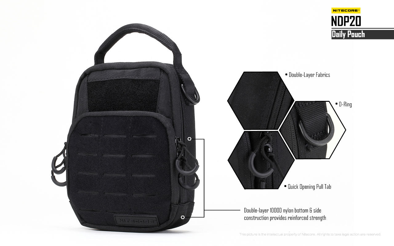 Nitecore Cordura Molle Utility Pouch NDP20 (2 Versions) - Thomas Tools