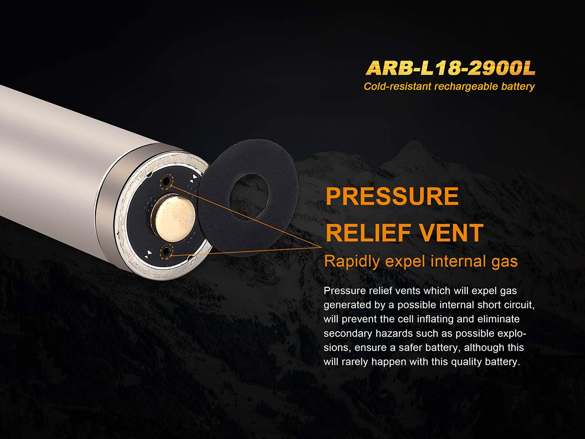 Fenix Battery 18650 ARB-L18-2900L Cold Resistant Rechargeable