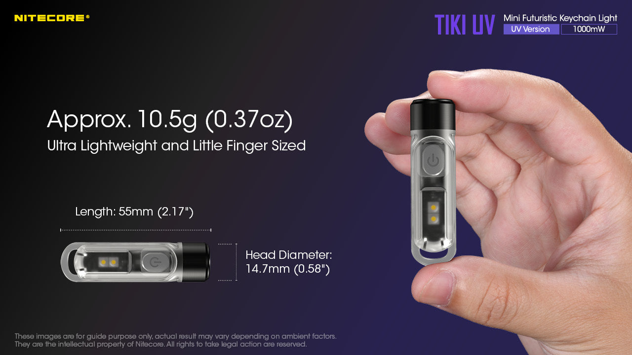 Nitecore TIKI UV & HCRI White LED Rechargeable Flashlight