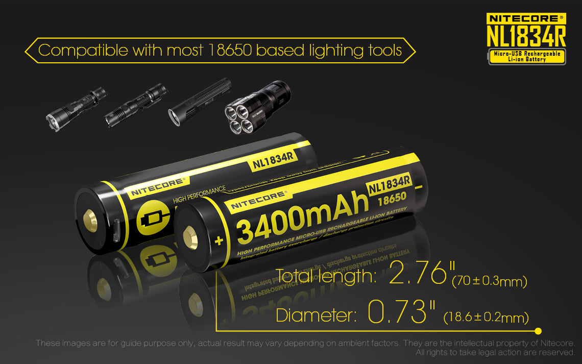 Nitecore Battery 18650 NL1834R