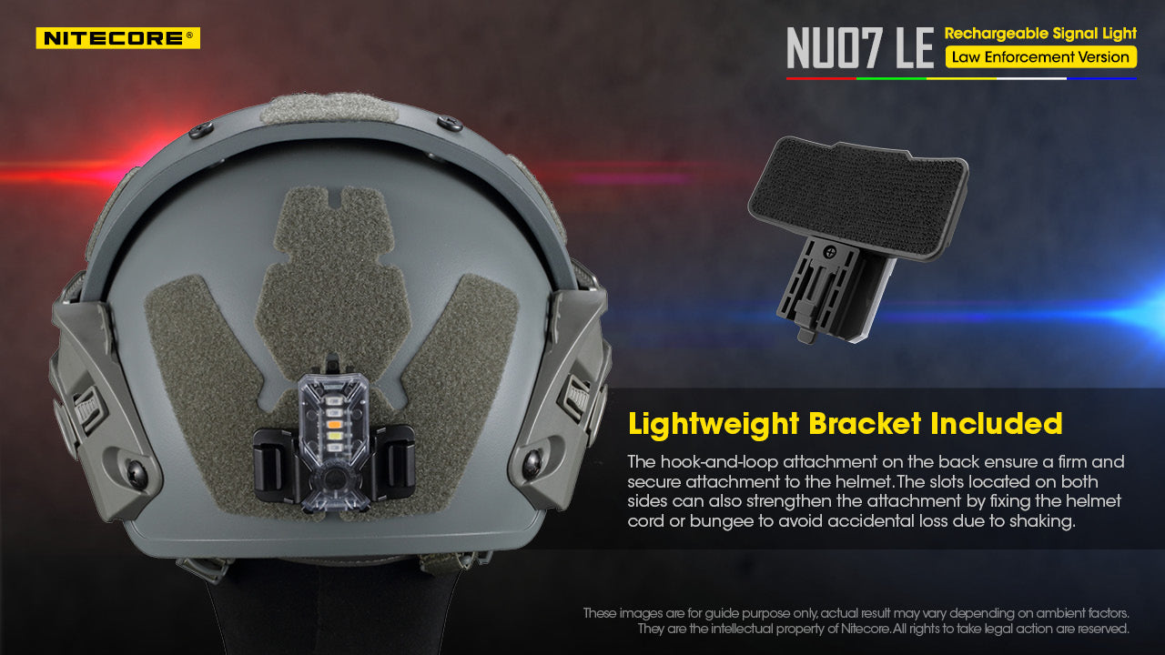 Nitecore NU07LE Mini Helmet Signal Safety Light (15 Lumens)