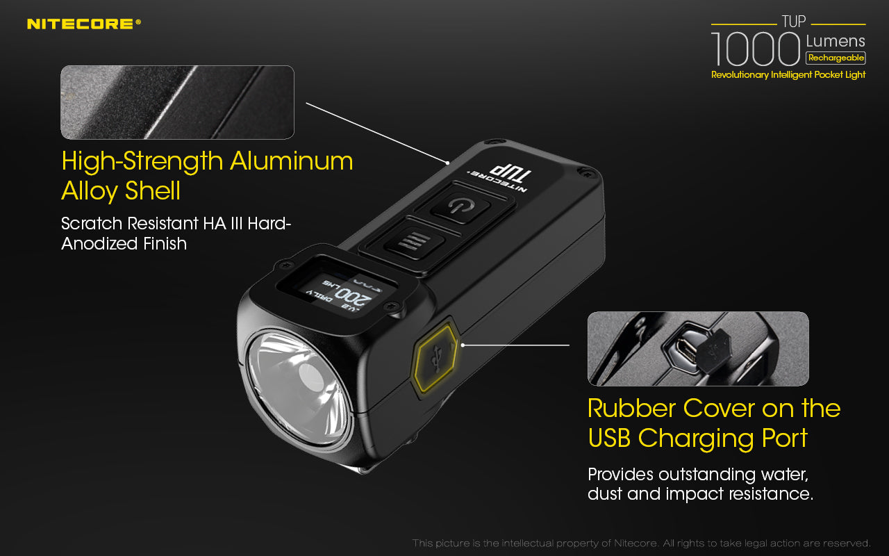 Nitecore TUP Rechargeable Flashlight (1000 Lumens) (2 Versions) - Thomas Tools