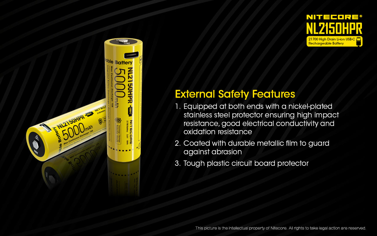 Nitecore Battery 21700 NL2150HPR