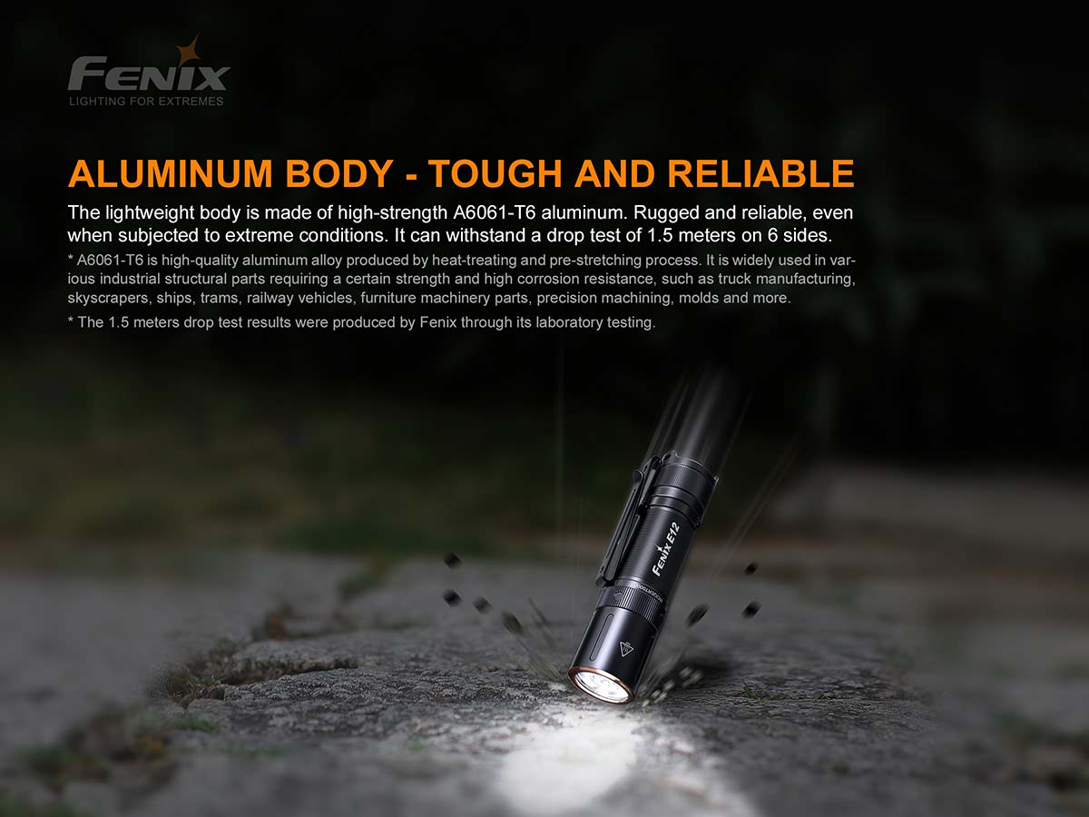 Fenix E12 V2.0 Flashlight (160 Lumens)