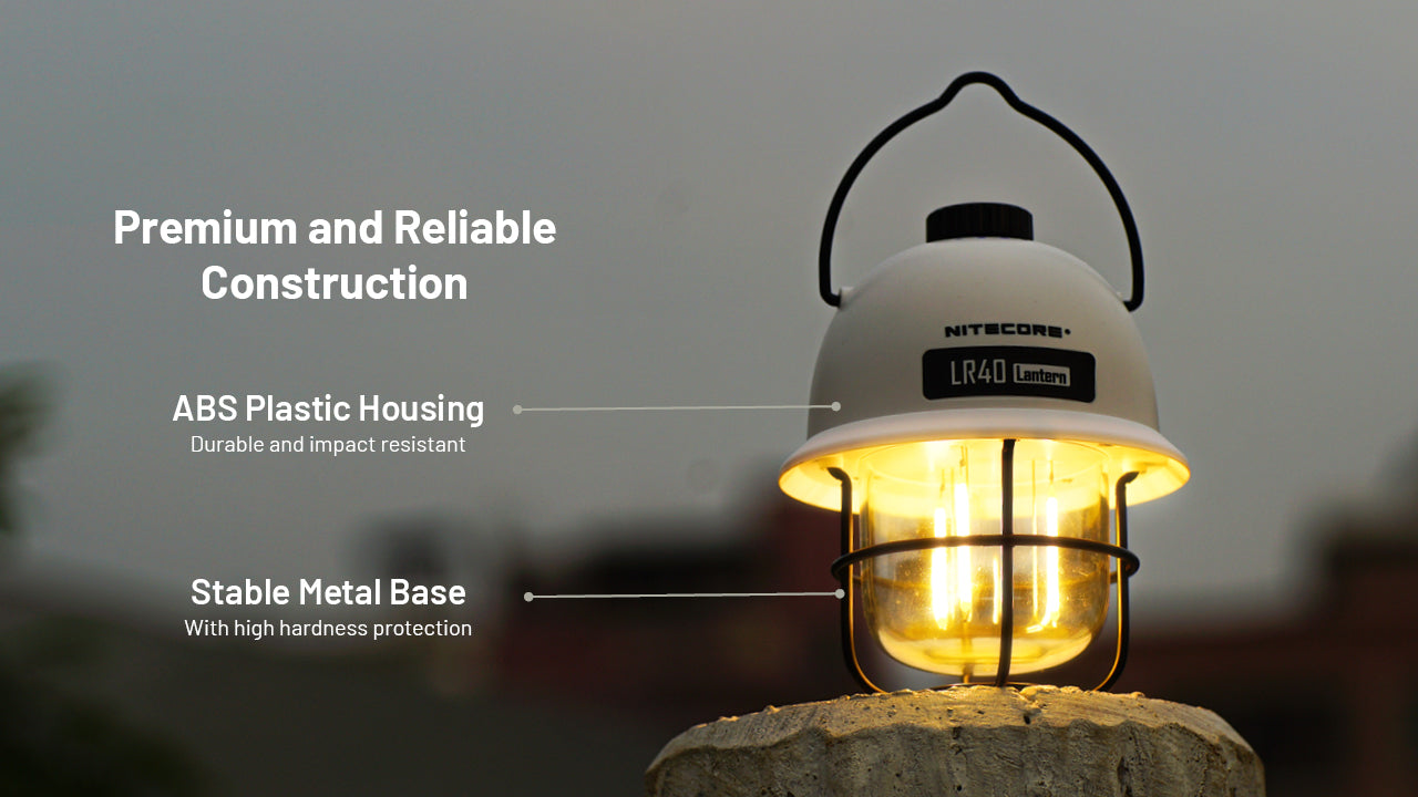 Nitecore LR40 Multifunctional Rechargeable Camping Lantern (100 Lumens) (2 Versions)