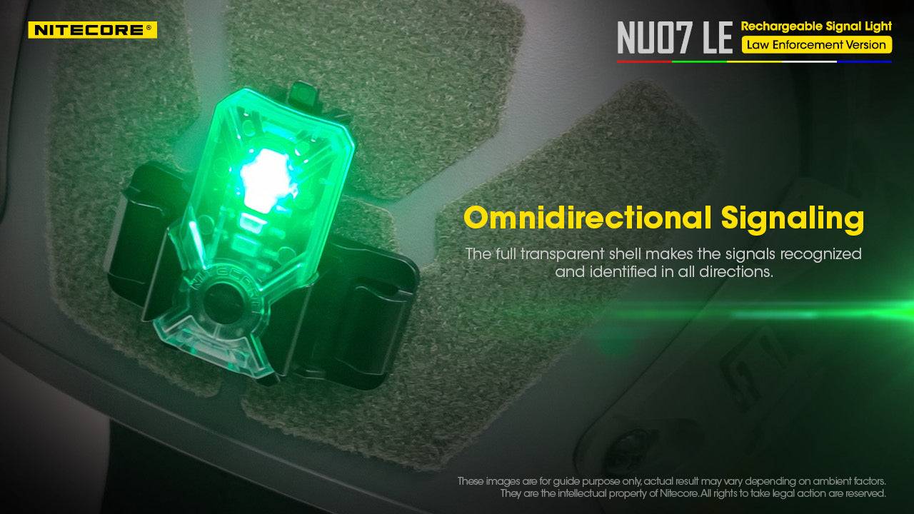 Nitecore NU07LE Mini Helmet Signal Safety Light (15 Lumens)