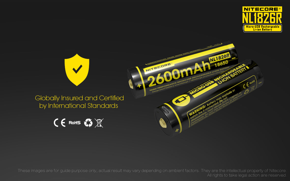 Nitecore Battery 18650 NL1826R - Thomas Tools