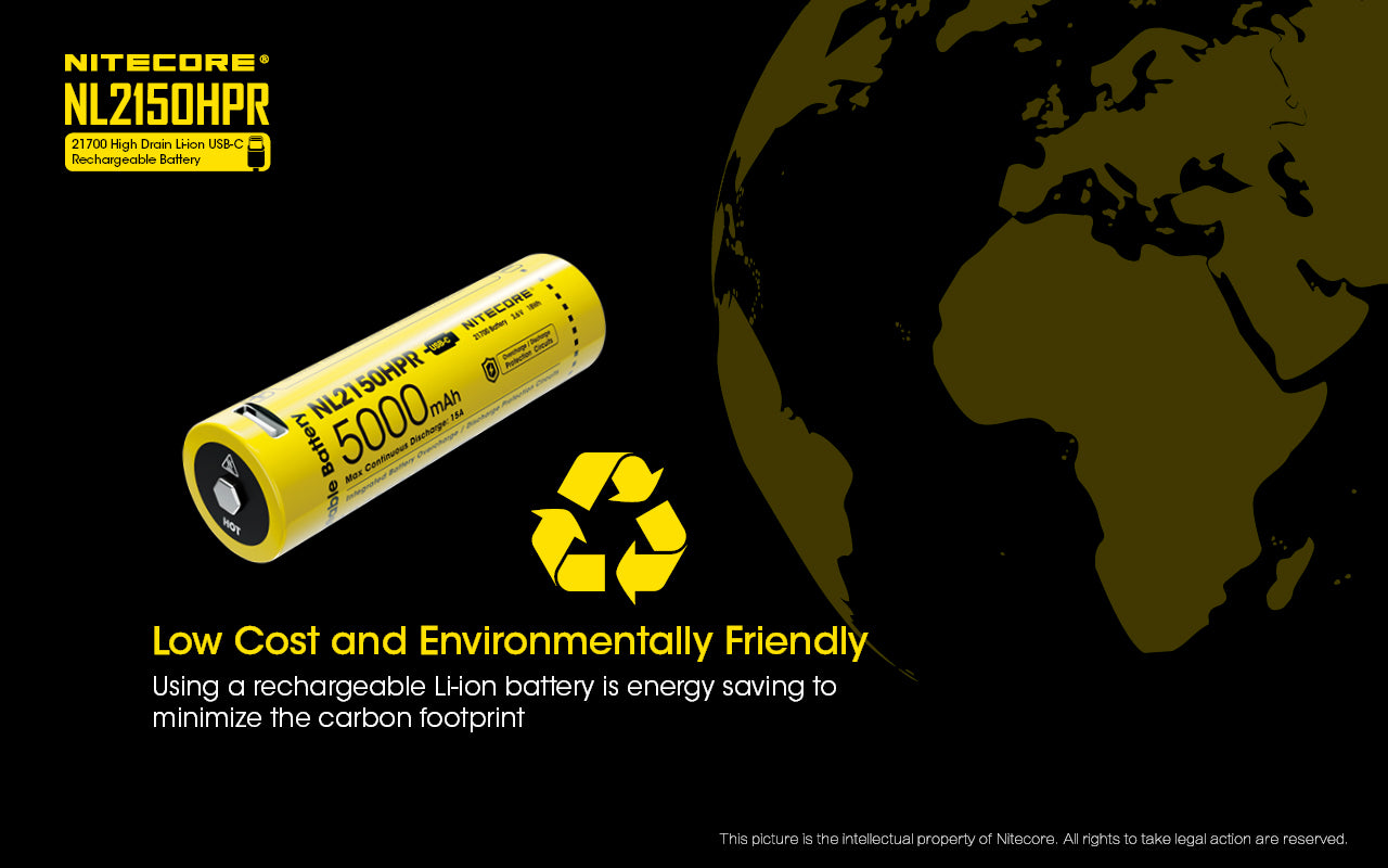 Nitecore Battery 21700 NL2150HPR
