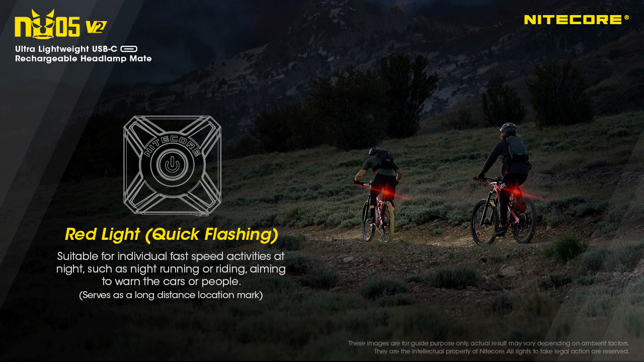 Nitecore NU05 V2 Kit Mini Signal Rechargeable Headlamp (40 Lumens)