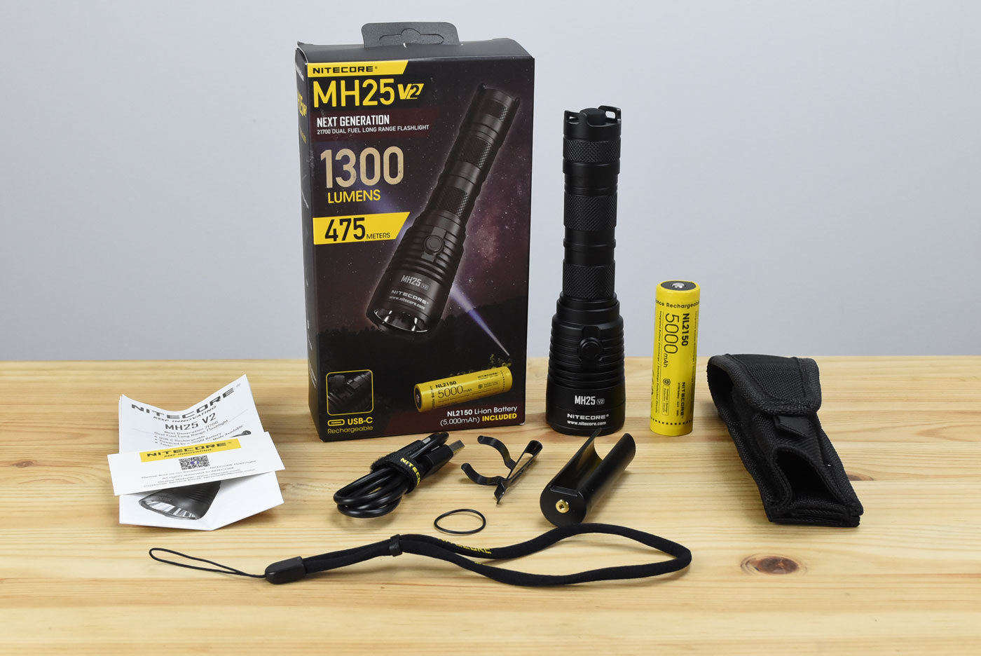 Nitecore MH25 V2 LED Rechargeable Flashlight (1300 Lumens)