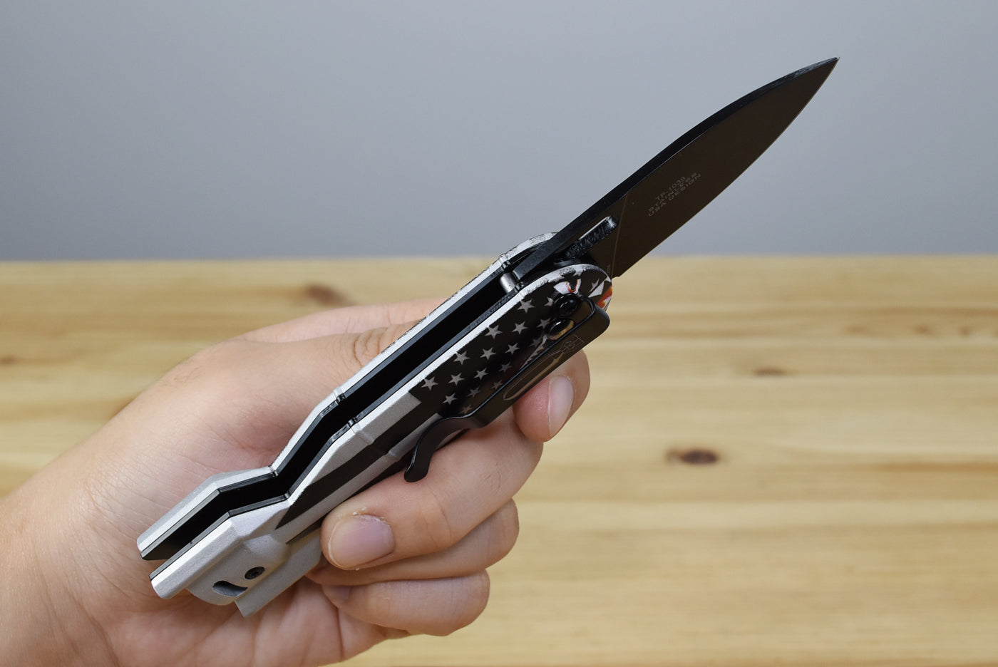 Tac Force 1039 WWII Black Shark Flag Assisted EDC Folding Knife (Flag)