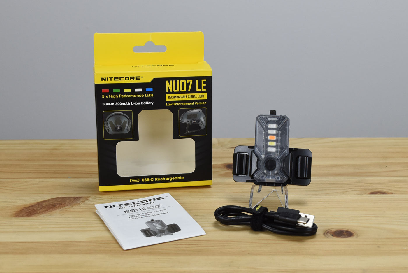 Nitecore NU07LE Mini Helmet Signal Safety Light (15 Lumens)
