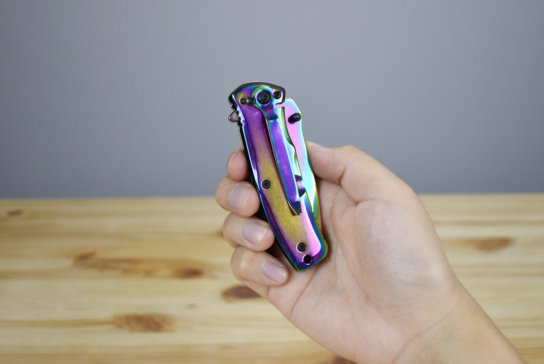 Tac Force 848 Titanium Finish EDC Folding Knife (Rainbow) - Thomas Tools Malaysia