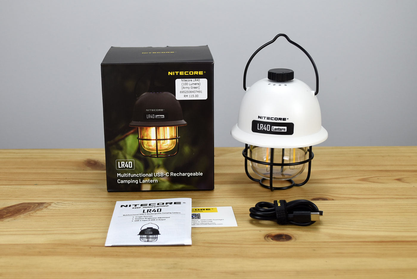 Nitecore LR40 Multifunctional Rechargeable Camping Lantern (100 Lumens) (2 Versions)