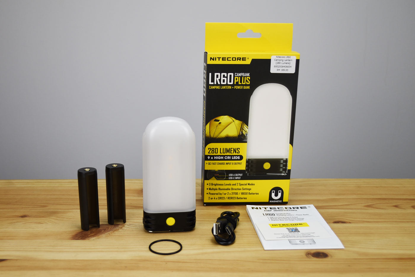 Nitecore LR60 Campbank Plus Camping Lantern (280 Lumens)