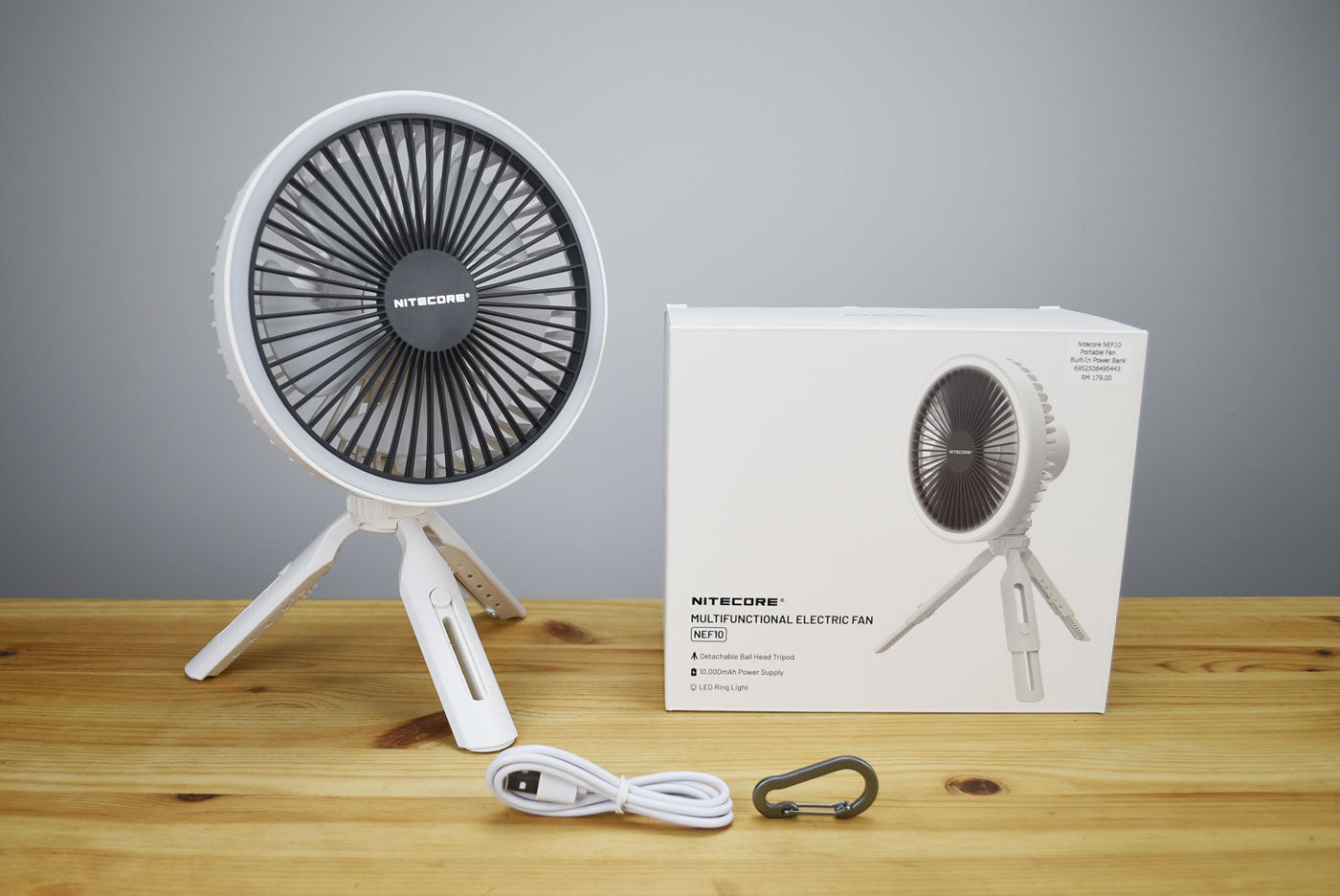 Nitecore NEF10 Portable Fan Built-In 10,000mAh Power Bank (2 Versions)