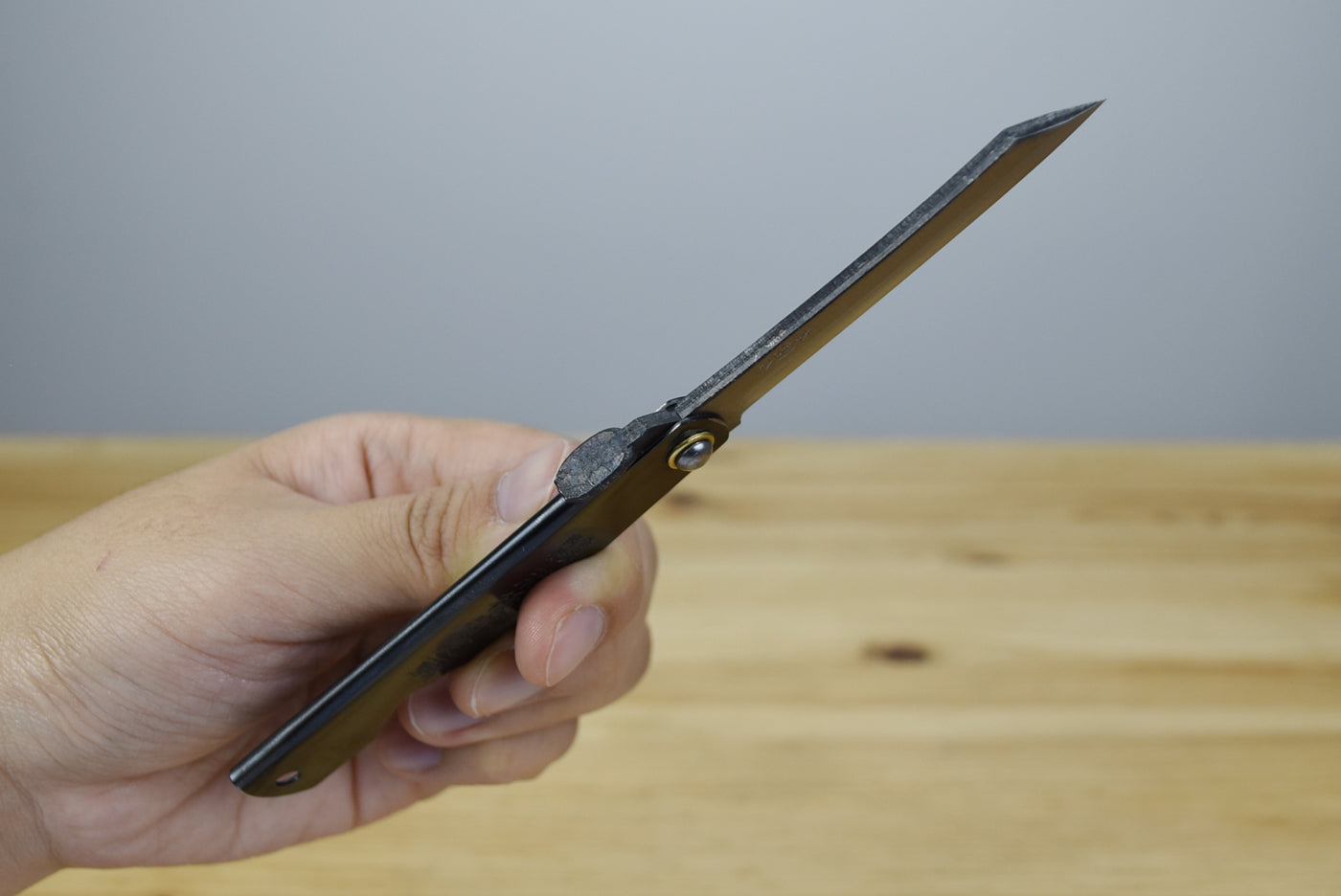 Higonokami No. 4 Black Stainless Handle (SK5)