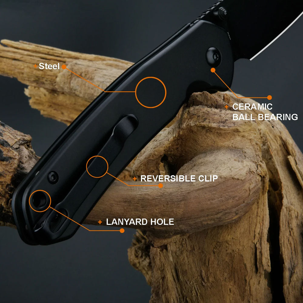 CJRB Pyrite (Black PVD Steel) Folding Knife