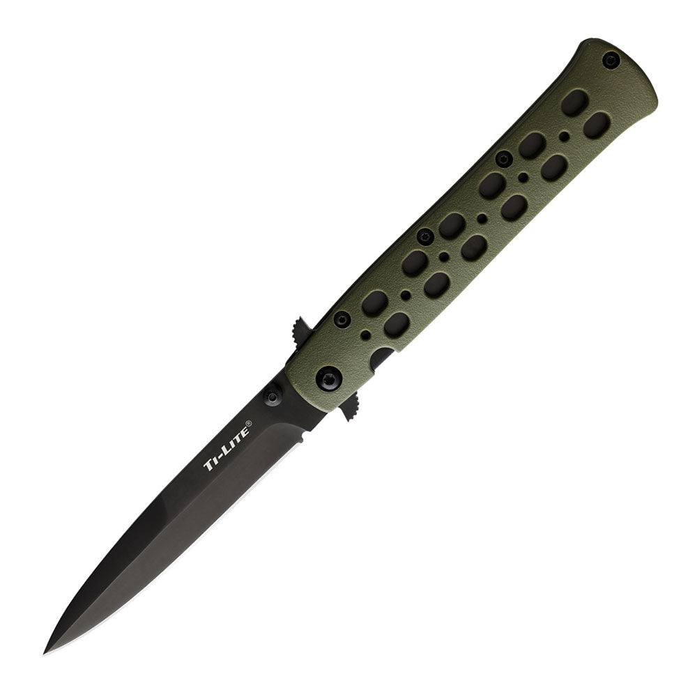 Cold Steel 4" Ti-Lite Black OD Zy-Ex Handle Folding Blade