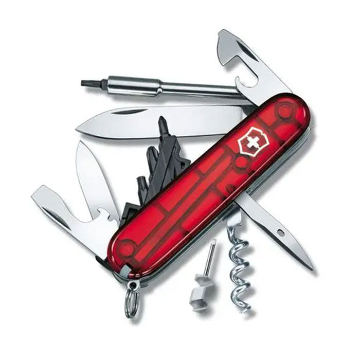 Victorinox CyberTool S Multitool Pocket Knife 1.7605.T (Red Transparent)